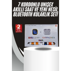 Mey İthalat® 9 Ultra Akıllı Saat 49mm 2inç Ekran 7 Kordonlu ve Bluetooth Kulaklık
