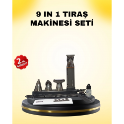 Mey İthalat® 9’u 1 Arada Bakım Seti Güçlü Motorlu Saç Sakal Burun Kulak Trimmer