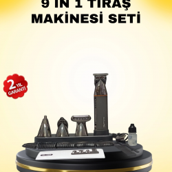 Mey İthalat® 9’u 1 Arada Bakım Seti Güçlü Motorlu Saç Sakal Burun Kulak Trimmer
