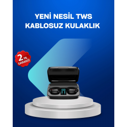 Mey İthalat® A10s TWS Bluetooth 5.0 Kablosuz Kulaklık 1800 mAh Şarj Kutulu