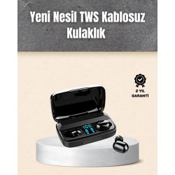 Mey İthalat® A10s TWS Ergonomik Bluetooth Kulaklık Uzun Pil Ömürlü