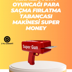 Mey İthalat® AA Pil ile Çalışan, Kolay Kullanımlı Kâğıt Fırlatıcı Oyuncak