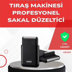 Mey İthalat® ABS Gövdeli Süper İnce Elektrikli Sakal Kesici – 45 dk Kablosuz Kullanım, Yanak Makası Dahil