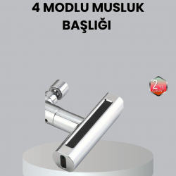 Mey İthalat® ABS Pirinç Alaşımlı Musluk Başlığı 4 Modlu 360° Dönebilen ve Ekonomik