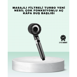 Mey İthalat® Aç Kapa Tuşlu Filtreli Duş Başlığı Yeni Nesil Tasarım
