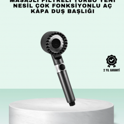 Mey İthalat® Aç Kapa Tuşlu Filtreli Duş Başlığı Yeni Nesil Tasarım