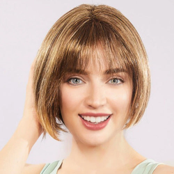 Mey İthalat® Açık Kahverengi Küt Parti Peruk Küt Saç