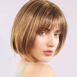 Mey İthalat® Açık Kahverengi Küt Parti Peruk Küt Saç