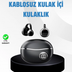 Mey İthalat® Açık Kulak Kablosuz Bluetooth Kulaklık – Konforlu Tasarım ve Uzun Süreli Kullanım
