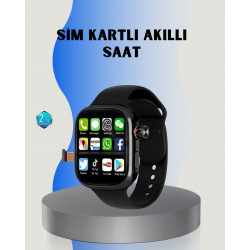Mey İthalat® Adımsayar ve Nabız Ölçerli SIM Kartlı Akıllı Saat