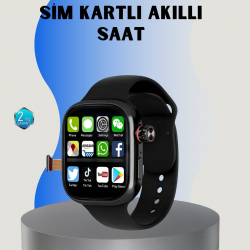 Mey İthalat® Adımsayar ve Nabız Ölçerli SIM Kartlı Akıllı Saat