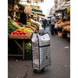 Mey İthalat® Ağır Yük Taşımaya Uygun Tekerlekli Market ve Pazar Çantası