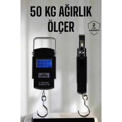 Mey İthalat® Ağırlık Ölçer 50 Kg El Terazisi El Kantarı Pilli Led Ekran