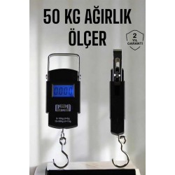 Mey İthalat® Ağırlık Ölçer 50 Kg El Terazisi El Kantarı Pilli Led Ekran