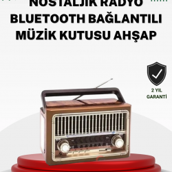 Mey İthalat® Ahşap Görünümlü Masaüstü Bluetooth Cihaz