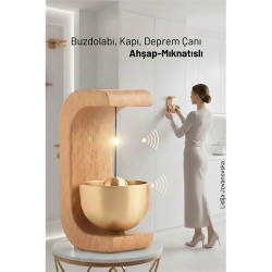 Mey İthalat® Ahşap Kapı Çanı - Deprem Zili - Dekoratif Zil -Japon Rüzgar Çanı  Yapışkanlı ve Mıknatıslı