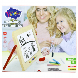 Mey İthalat®   Ahşap Masa Üstü Yazı Tahtası 385