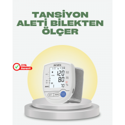 Mey İthalat® Akıllı Bilek Tansiyon Aleti Hem Şarjlı Hem Pilli Kolay Ölçüm