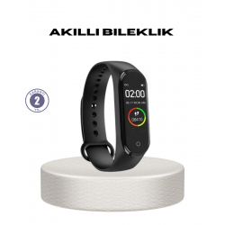Mey İthalat® Akıllı Bileklik 0.96 İnç Ekran Kalp Atışlı Kan Basınçlı IP67 Suya Dayanıklı