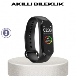 Mey İthalat® Akıllı Bileklik 0.96 İnç Ekran Kalp Atışlı Kan Basınçlı IP67 Suya Dayanıklı