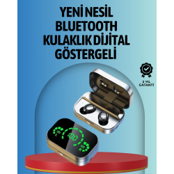 Mey İthalat® Akıllı Dijital Ekranlı TWS Kulaklık – Uzun Pil Ömrü, Stabil Bağlantı