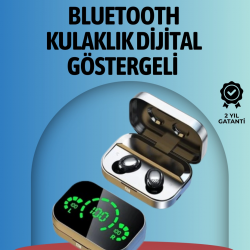 Mey İthalat® Akıllı Dijital Ekranlı TWS Kulaklık – Uzun Pil Ömrü, Stabil Bağlantı