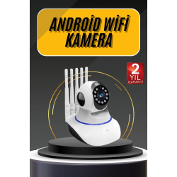 Mey İthalat® Akıllı Gece Görüşlü Sensörlü Wifi Kamera Telefondan Takip Edilebilir