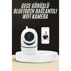 Mey İthalat® Akıllı Güvenlik Kamerası HD Görüntü Kalitesi Hareket Algılama Wifi Kamera