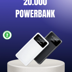 Mey İthalat® Akıllı LCD Ekranlı 20.000mAh Powerbank PD + USB + Type-C