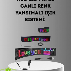 Mey İthalat® Akıllı LED Matrix Panel – USB Bağlantılı, Kaydırmalı Yazı ve Animasyon Desteği