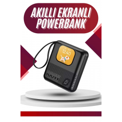 Mey İthalat® Akıllı Powerbank 10.000 MAH 4 Çıkışlı Taşınabilir Dijital Göstergeli