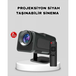 Mey İthalat® Akıllı Projeksiyon Cihazı HDMI USB Bağlantılı Taşınabilir Enerji Tasarruflu