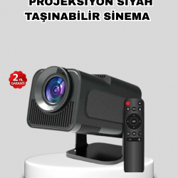 Mey İthalat® Akıllı Projeksiyon Cihazı HDMI USB Bağlantılı Taşınabilir Enerji Tasarruflu