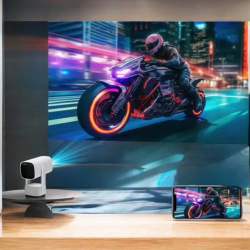 Mey İthalat® Akıllı Projeksiyon Powerbankli Taşınabilir Sinema Projektörü 4k HD Kaliteli