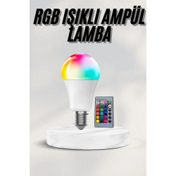 Mey İthalat® Akıllı RGB Led Ampul Led Uzaktan Kumandalı Renk Değiştiren Ampul