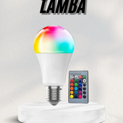 Mey İthalat® Akıllı RGB Led Ampul Led Uzaktan Kumandalı Renk Değiştiren Ampul