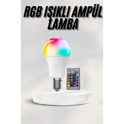 Mey İthalat® Akıllı RGB Led Ampul Led Uzaktan Kumandalı Renk Değiştiren Ampul