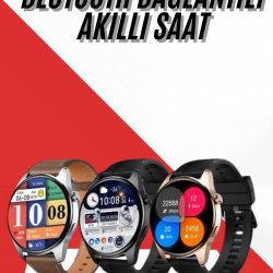 Mey İthalat® Akıllı Saat 1.5 Inç Amoled Ekran Çift Kordonlu GPS NFC Uyumlu