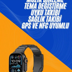 Mey İthalat® Akıllı Saat 3 Kordonlu Waterproof Adımsayar, Titreşim ve GPS Özelliği