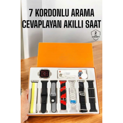 Mey İthalat® Akıllı Saat 7 Kordonlu Bildirim Görebilen Metal Kordon GPS Özelliği