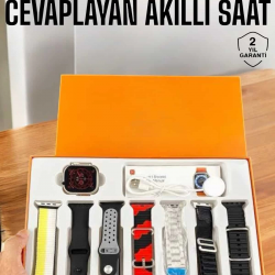 Mey İthalat® Akıllı Saat 7 Kordonlu Bildirim Görebilen Metal Kordon GPS Özelliği