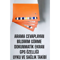 Mey İthalat® Akıllı Saat 7 Kordonlu Bildirim Görebilen Metal Kordon GPS Özelliği