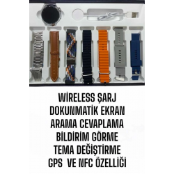 Mey İthalat® Akıllı Saat 7 Kordonlu Yeni Nesil Arama Cevaplayan Çok Fonksiyonlu