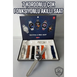 Mey İthalat® Akıllı Saat 7 Kordonlu Yeni Nesil Arama Cevaplayan Çok Fonksiyonlu