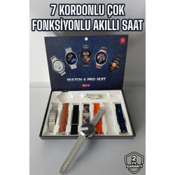 Mey İthalat® Akıllı Saat 7 Kordonlu Yeni Nesil Arama Cevaplayan Çok Fonksiyonlu