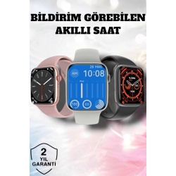 Mey İthalat® Akıllı Saat Adım Sayar, Kalp Atışı İzleme Dokunmatik Bluetooth Bağlantılı