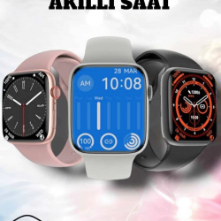 Mey İthalat® Akıllı Saat Adım Sayar, Kalp Atışı İzleme Dokunmatik Bluetooth Bağlantılı