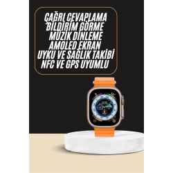 Mey İthalat® Akıllı Saat Amoled Ekran Bluetooth Bağlantılı Özel Tasarım Unısex