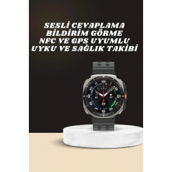 Mey İthalat® Akıllı Saat Amoled Ekran Bluetooth Bağlantılı Sağlık Takibi GPS Uyumlu