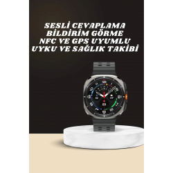 Mey İthalat® Akıllı Saat Amoled Ekran Bluetooth Bağlantılı Sağlık Takibi GPS Uyumlu